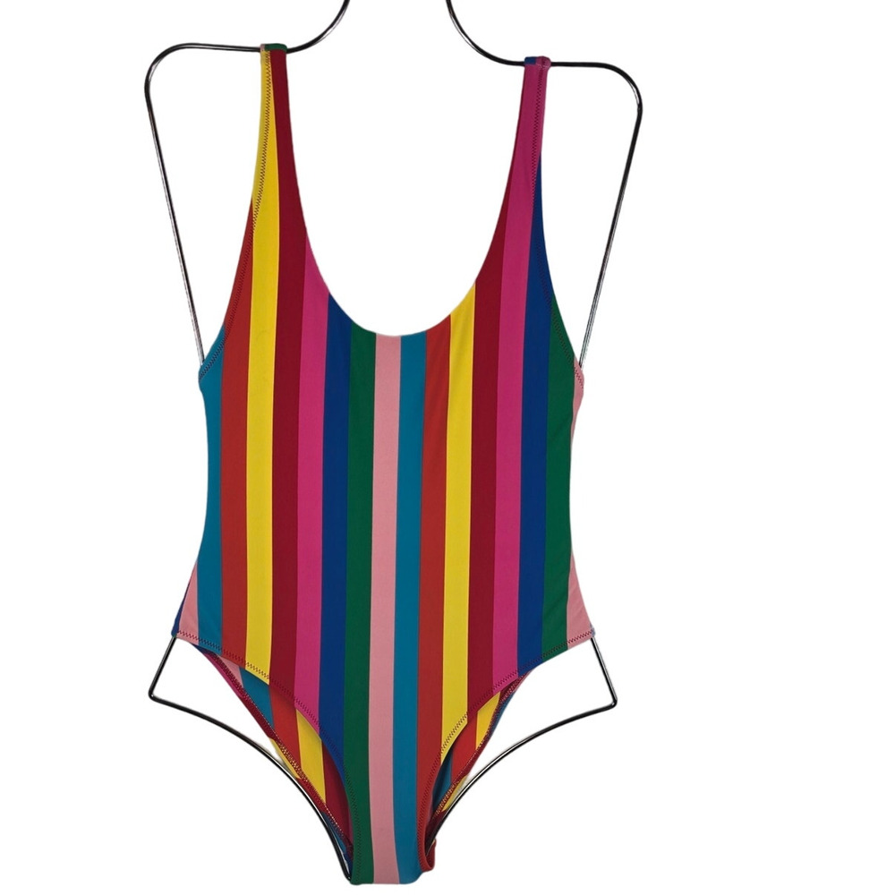 Show Me Your Mumu Mermaid Rainbow Pride One Piece Bathing Suit XS